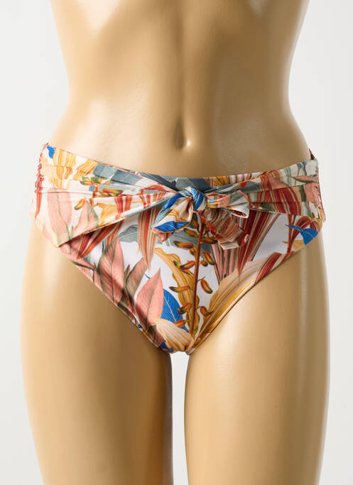 Bas de maillot de bain imprimé tie and dye culotte beige CYELL femme