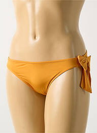 Bas de maillot de bain tissage satiné culotte jaune CYELL femme