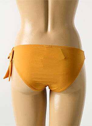 Bas de maillot de bain tissage satiné culotte jaune CYELL femme
