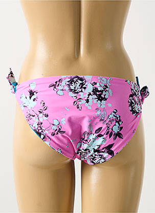 Bas de maillot de bain imprimé fleurs bikini bleu CYELL femme
