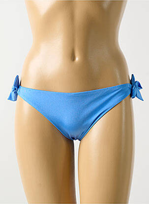 Bas de maillot de bain tissage satiné bikini bleu CYELL femme