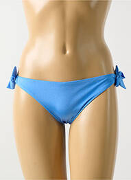 Bas de maillot de bain tissage satiné bikini bleu CYELL femme