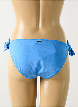 Bas de maillot de bain tissage satiné bikini bleu CYELL femme