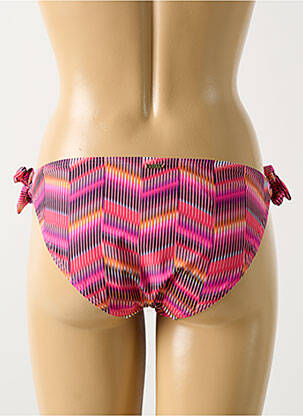 Bas de maillot de bain effet matière satinée bikini rose CYELL femme