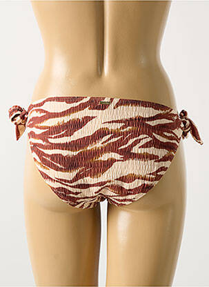 Bas de maillot de bain fermeture liens à nouer bikini marron CYELL femme