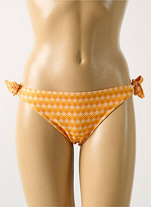 Bas de maillot de bain fermeture liens à nouer bikini orange CYELL femme