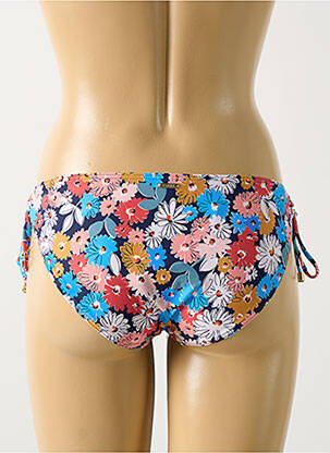 Bas de maillot de bain imprimé fleurs bikini bleu CYELL femme
