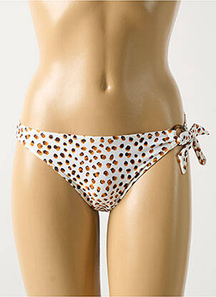Bas de maillot de bain fermeture liens à nouer culotte beige CYELL femme