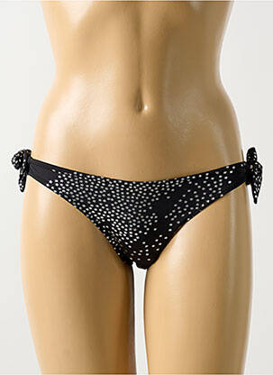 Bas de maillot de bain tissage satiné bikini noir PHAX femme
