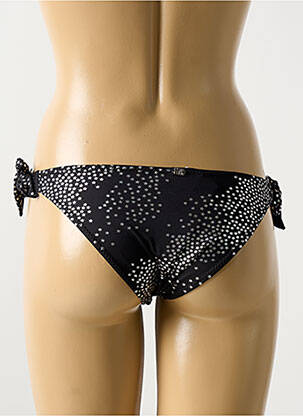 Bas de maillot de bain tissage satiné bikini noir PHAX femme