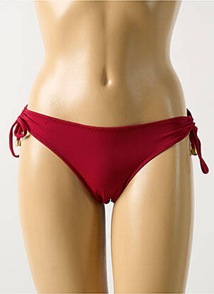 Bas de maillot de bain effet matière satinée bikini rouge PHAX femme