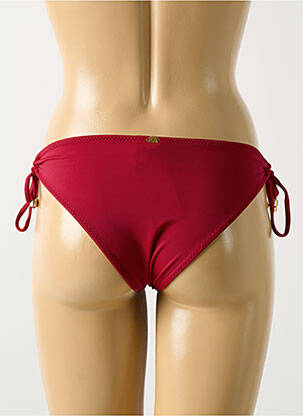 Bas de maillot de bain effet matière satinée bikini rouge PHAX femme