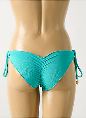 Bas de maillot de bain fermeture liens à nouer bikini bleu LULI FAMA femme