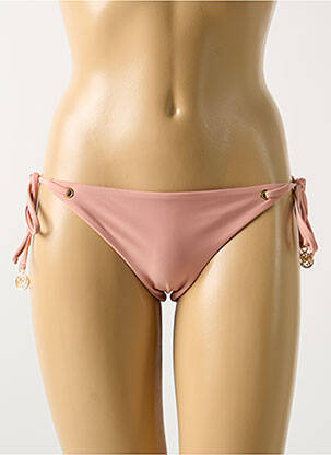 Bas de maillot de bain fermeture liens à nouer bikini rose LULI FAMA femme
