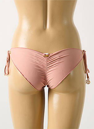 Bas de maillot de bain fermeture liens à nouer bikini rose LULI FAMA femme