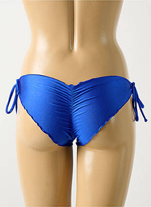 Bas de maillot de bain fermeture liens à nouer bikini bleu LULI FAMA femme