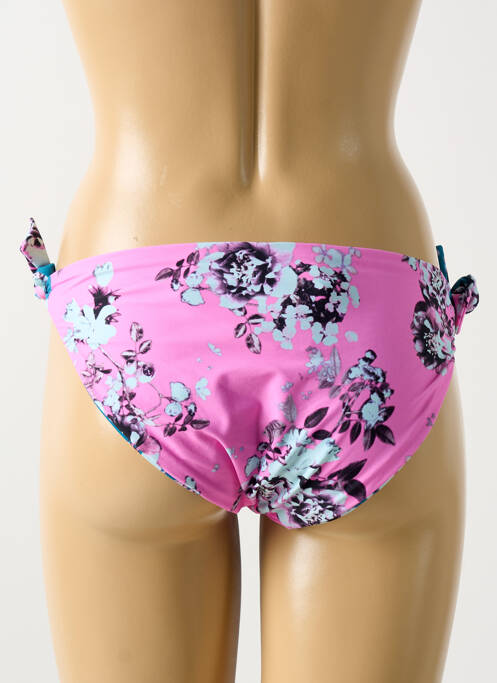 Bas de maillot de bain imprimé fleurs bikini bleu CYELL femme