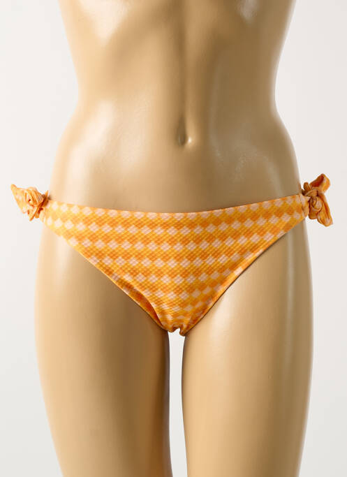 Bas de maillot de bain fermeture liens à nouer bikini orange CYELL femme