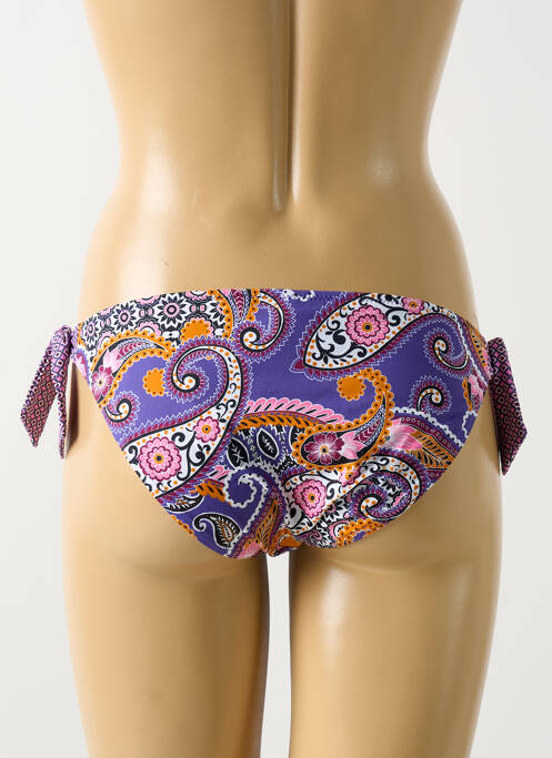Bas de maillot de bain tissage satiné bikini violet CYELL femme