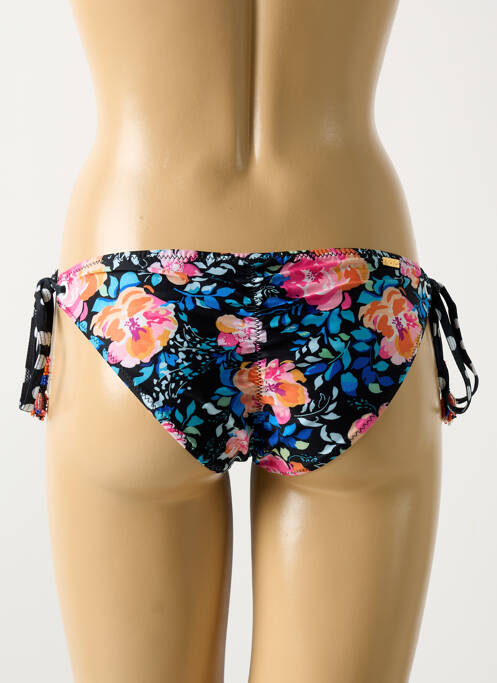 Bas de maillot de bain imprimé fleurs bikini noir MILONGA femme