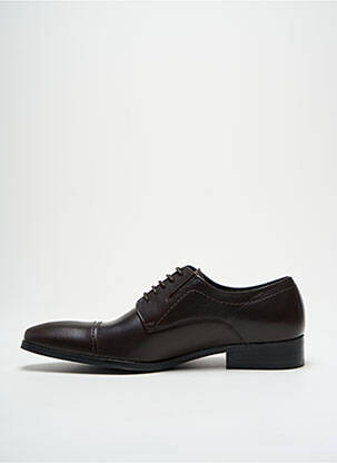 Derbies type de semelle amortissante talon bas marron HEXAGONE homme