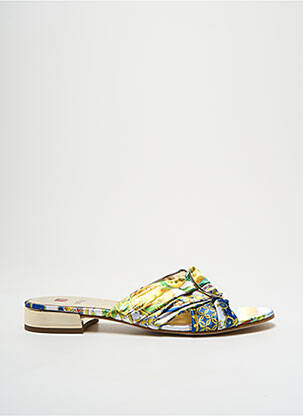 Mules/sabots tissage satiné talon plat jusqu'à 3cm jaune HOGL femme