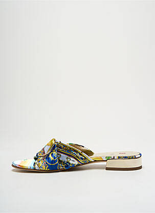 Mules/sabots tissage satiné talon plat jusqu'à 3cm jaune HOGL femme