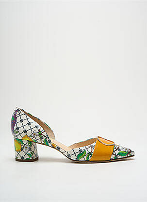 Escarpins tissage satiné talon de 4 à 6cm vert HOGL femme