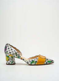 Escarpins tissage satiné talon de 4 à 6cm vert HOGL femme