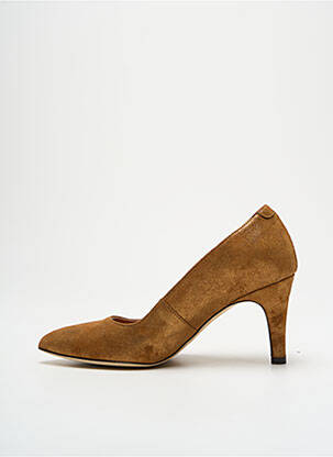 Escarpins tissage satiné talon de 4 à 6cm marron MAROLI femme