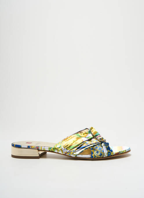 Mules/sabots tissage satiné talon plat jusqu'à 3cm jaune HOGL femme