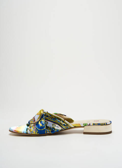 Mules/sabots tissage satiné talon plat jusqu'à 3cm jaune HOGL femme