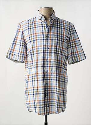 Chemise manches courtes poches bleu REDMOND homme