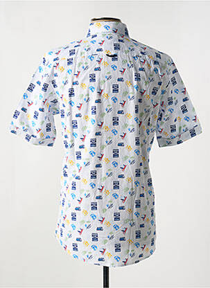 Chemise manches courtes poches bleu REDMOND homme