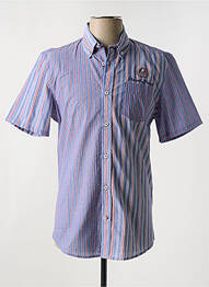 Chemise manches courtes poches bleu DELAHAYE homme
