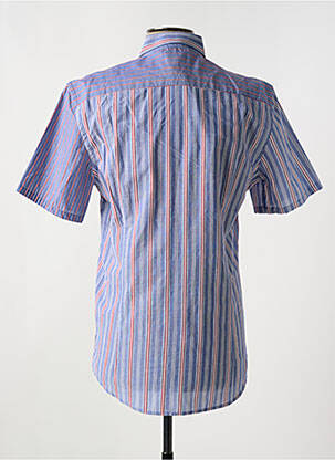Chemise manches courtes poches bleu DELAHAYE homme