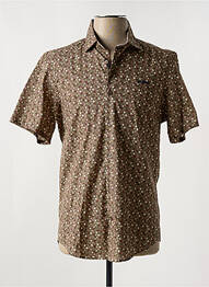 Chemise manches courtes imprimé fantaisie vert DELAHAYE homme
