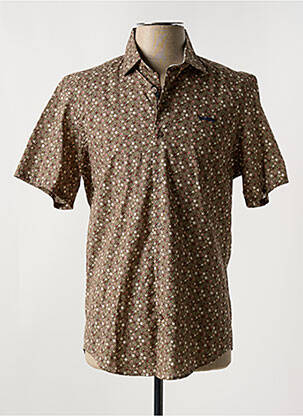 Chemise manches courtes imprimé fantaisie vert DELAHAYE homme