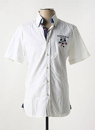 Chemise manches courtes coupe cintrée blanc RUCKFIELD homme