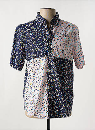 Chemise manches courtes coupe cintrée bleu RUCKFIELD homme