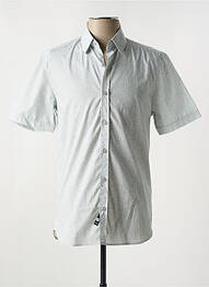 Chemise manches courtes coupe cintrée gris IZAC homme