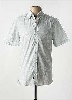 Chemise manches courtes coupe cintrée gris IZAC homme