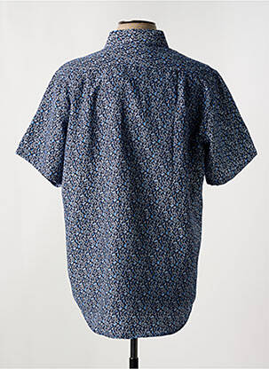 Chemise manches courtes coupe cintrée bleu YVES ENZO homme