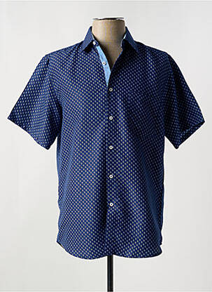 Chemise manches courtes poches bleu YVES ENZO homme