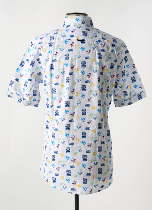 Chemise manches courtes poches bleu REDMOND homme