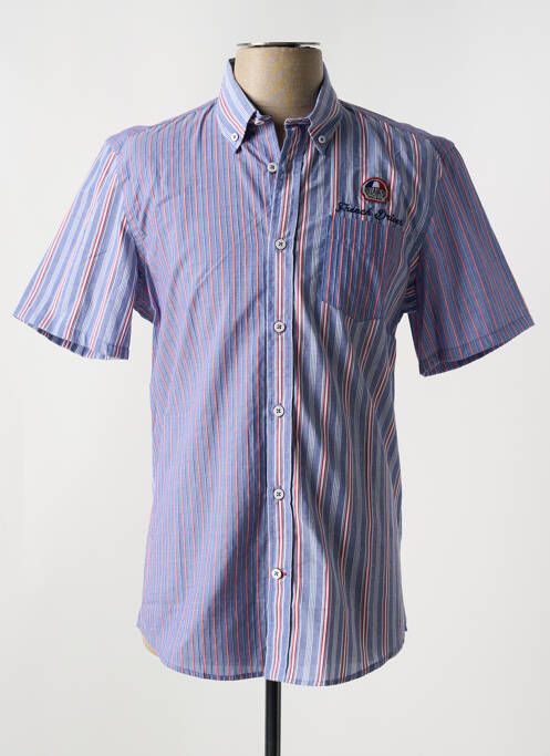Chemise manches courtes poches bleu DELAHAYE homme