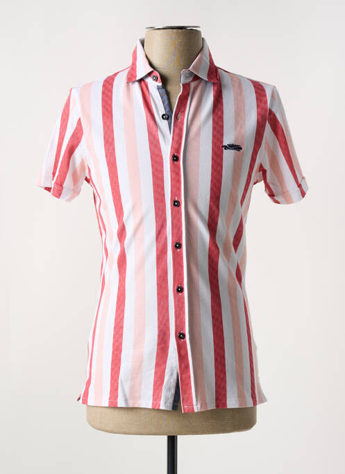 Chemise manches courtes coupe cintrée orange DELAHAYE homme