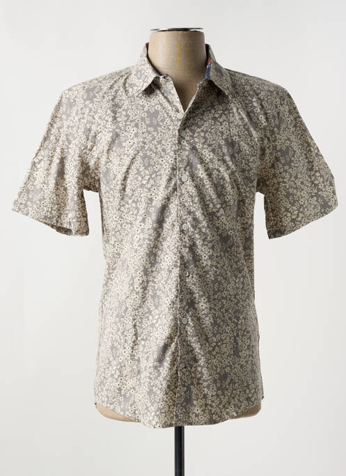 Chemise manches courtes coupe cintrée gris NUMEROLOGIE homme