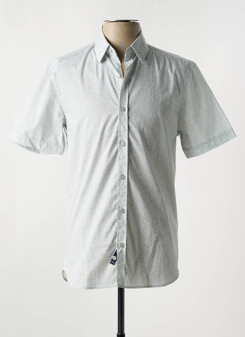 Chemise manches courtes coupe cintrée gris IZAC homme