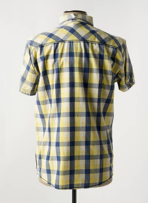 Chemise manches courtes coupe cintrée jaune JOE RETRO homme